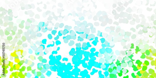 Light blue  green vector background with random forms.