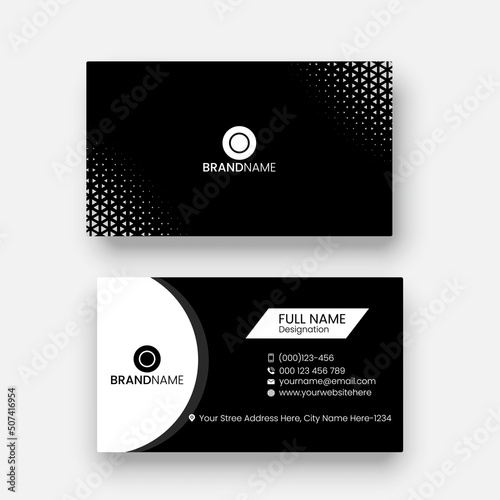 Minimal Business card with flat Business card design template