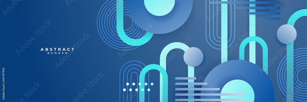 Obraz premium Blue abstract banner background