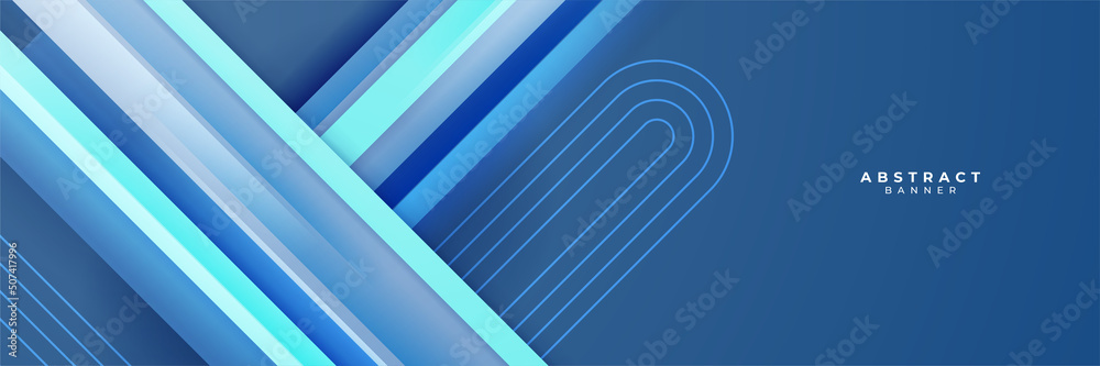 Obraz premium Blue abstract banner background