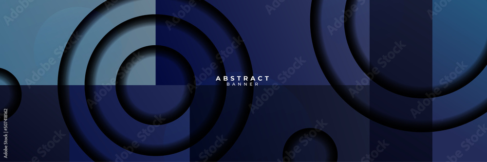 Dark blue abstract banner background Dark blue abstract banner background
