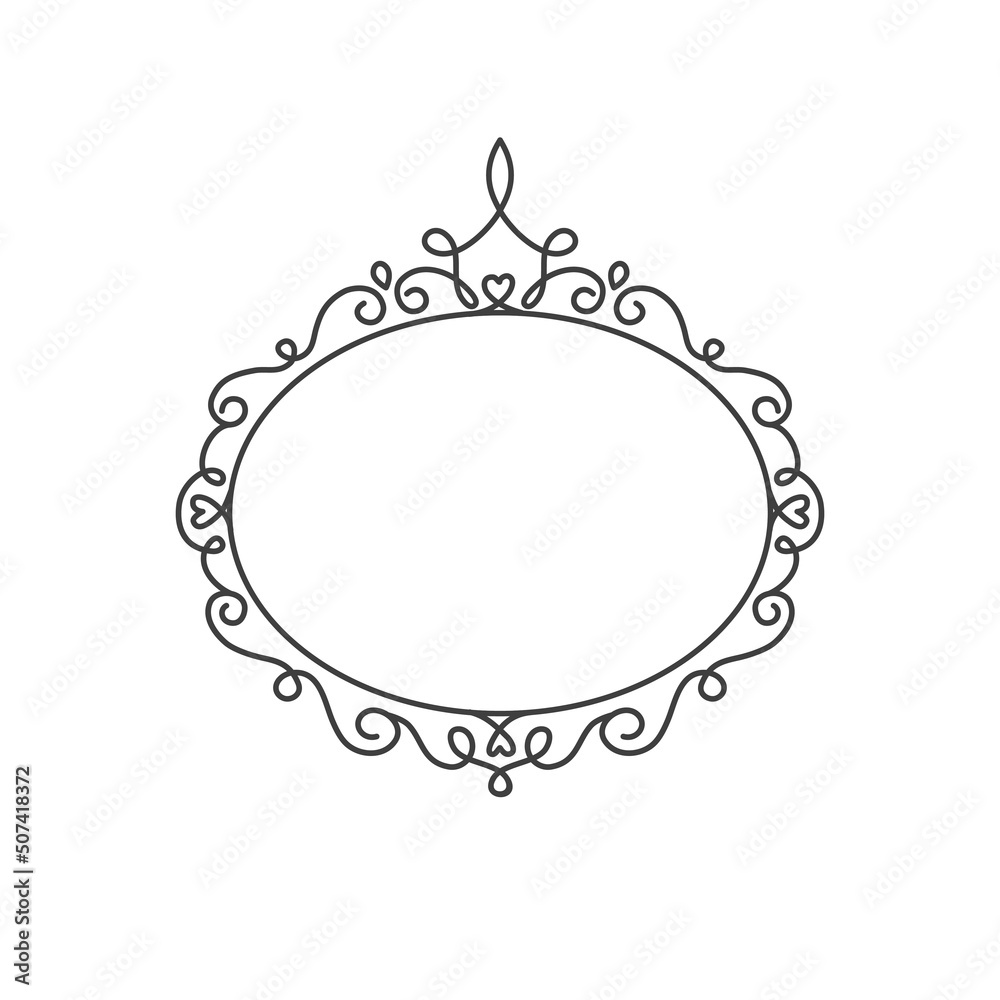 Princess frame. Royal mirror frame and majestic prince doodle border ...