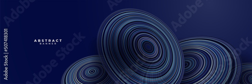 Dark blue abstract banner background