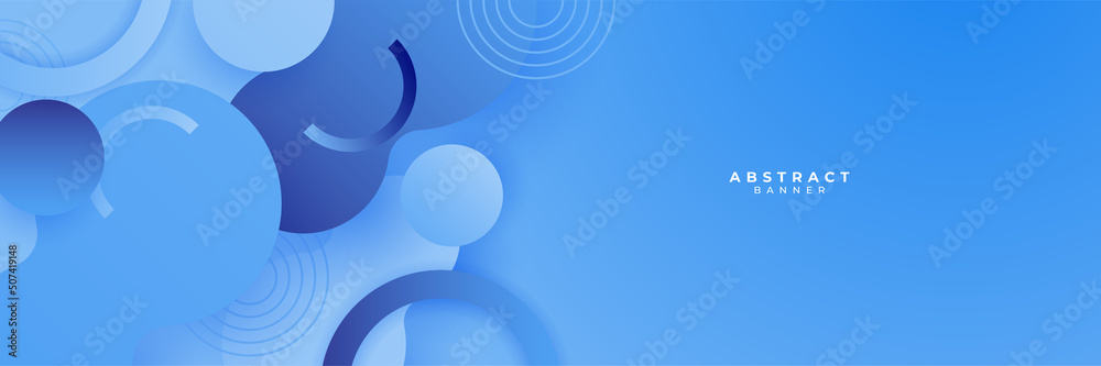 Blue abstract banner background