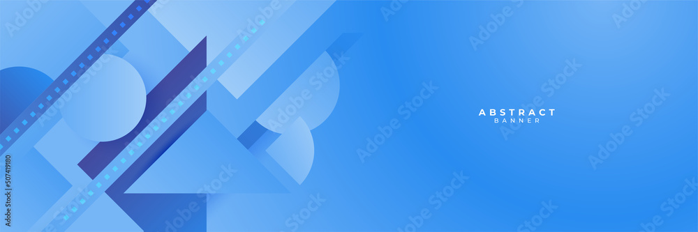 Obraz premium Blue abstract banner background
