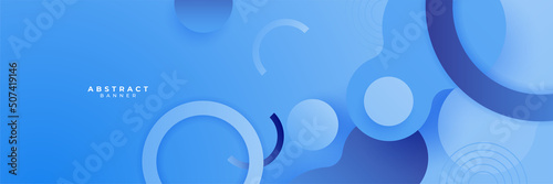 Blue abstract banner background