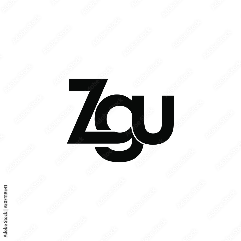 zgu letter original monogram logo design zgu letter original monogram logo design