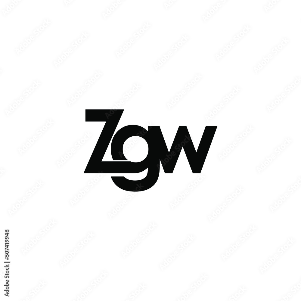 zgw letter original monogram logo design zgw letter original monogram logo design