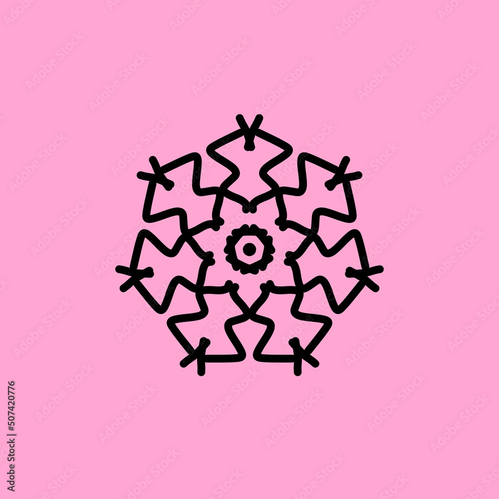 Ethnic oriental mandala. Repeating floral patterns. New Year's snowflake. Background for scrapbooking. Ethnic oriental mandala. Repeating floral patterns. New Year's snowflake. Background for scrapbooking.