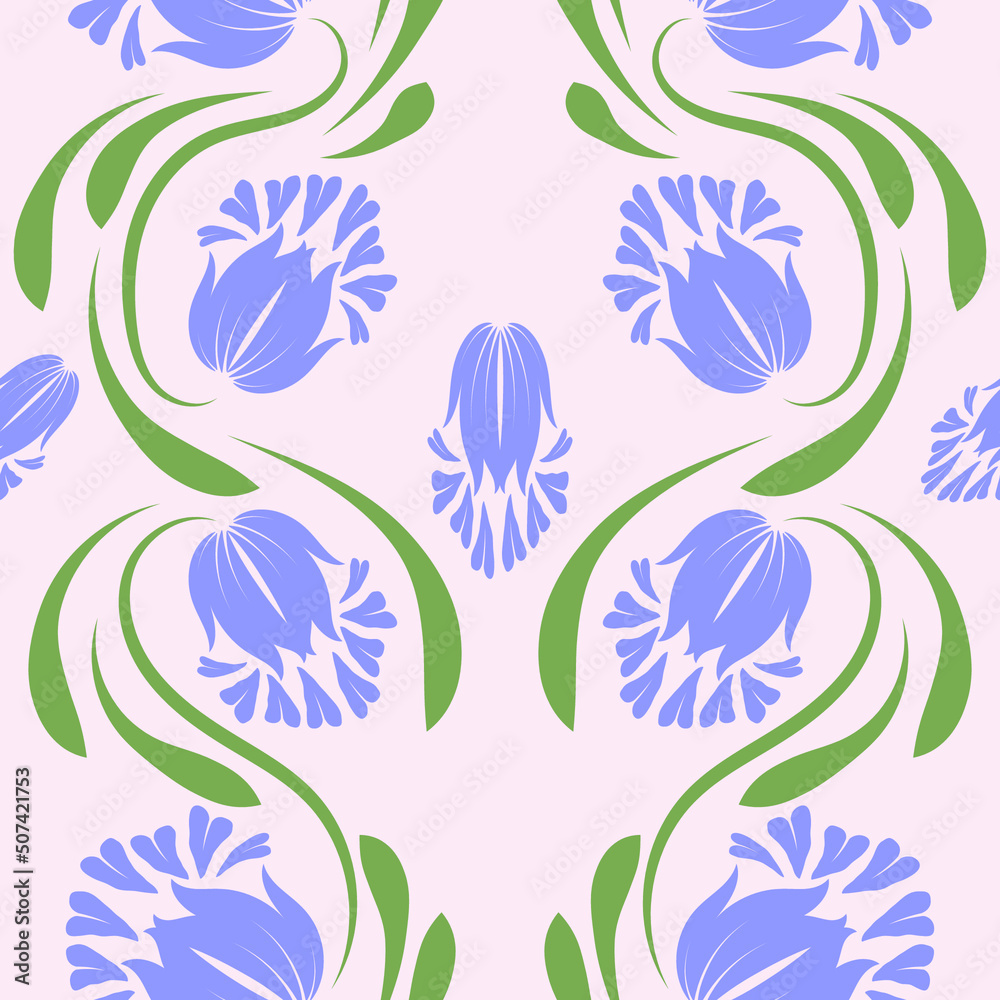 Folk flowers print Floral pattern Ethnic art