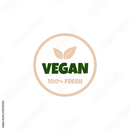 Eco, bio, organic and natural products sticker, label, badge and logo. 
Ecology icon. Logo template with green leaves for organic and eco 
friendly products. Vector illustration