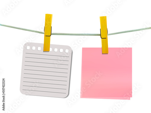 Realistic notebook or notepad with binder isolated on transparent background. eps 10