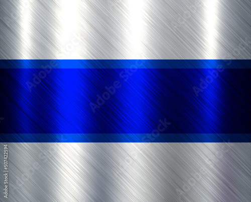 Metal silver blue background, steel texture with brushed metallic texture plate pattern, vector illustration.