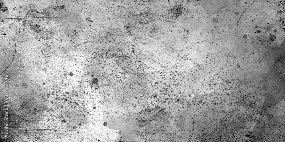 Fototapeta premium Distress urban used texture. Grunge rough dirty background. Brushed black paint cover. Overlay aged grainy messy template. Renovate wall scratched backdrop. Empty aging design element.