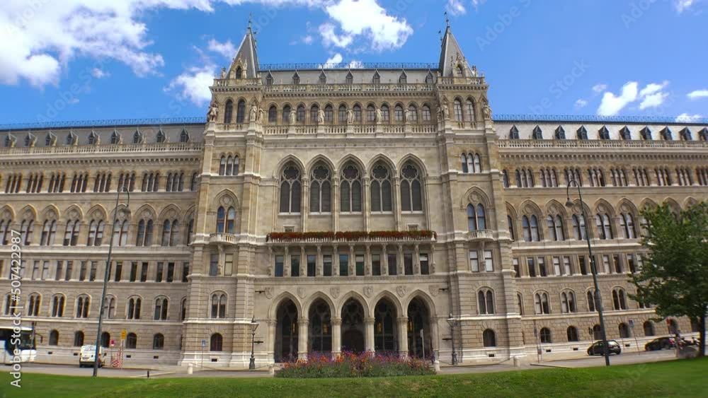 Vein. Vienna. Wien. Vienna Old Town Hall. Rathaus. Austria. 4K. Vein. Vienna. Wien. Vienna Old Town Hall. Rathaus. Austria. 4K.