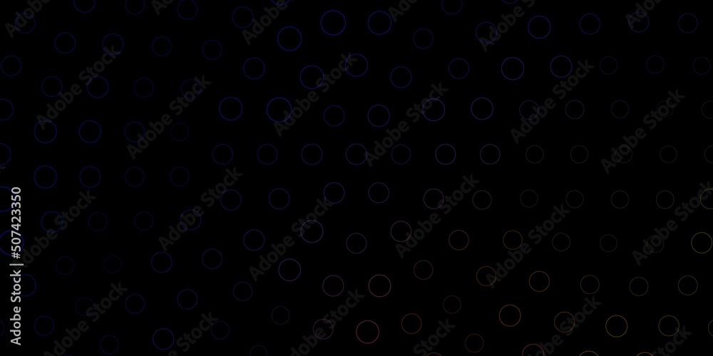 Dark Blue, Yellow vector template with circles.