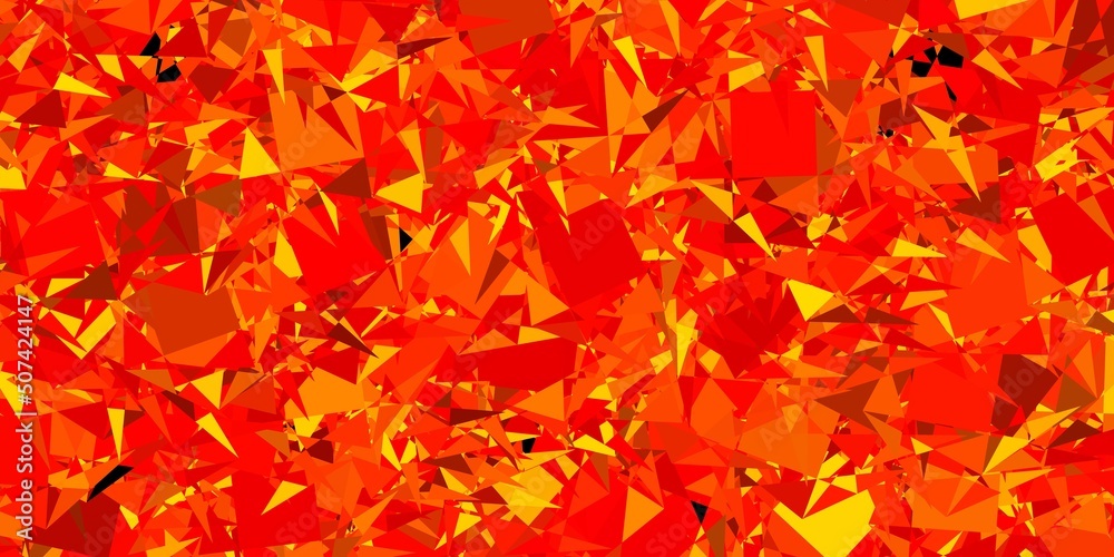 Dark Orange vector texture with random triangles. Dark Orange vector texture with random triangles.