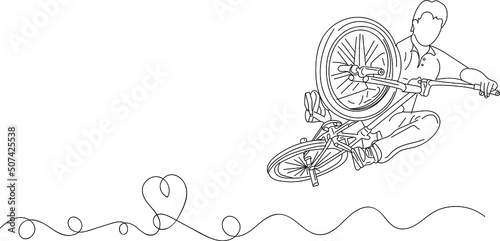 Cycle Stunt Vector, Bycycle illustration silhouette, Outline sketch drawing of boy doing bicycle stunt, cycle stunt clipart