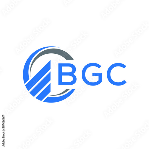 BGC Flat accounting logo design on white  background. BGC creative initials Growth graph letter logo concept. BGC business finance logo design. 