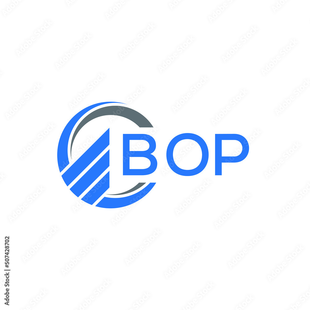 BOP Flat accounting logo design on white background. BOP creative initials Growth graph letter logo concept. BOP business finance logo design. BOP Flat accounting logo design on white background. BOP creative initials Growth graph letter logo concept. BOP business finance logo design.
