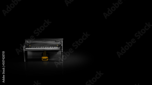 piano BW black and white keys photo