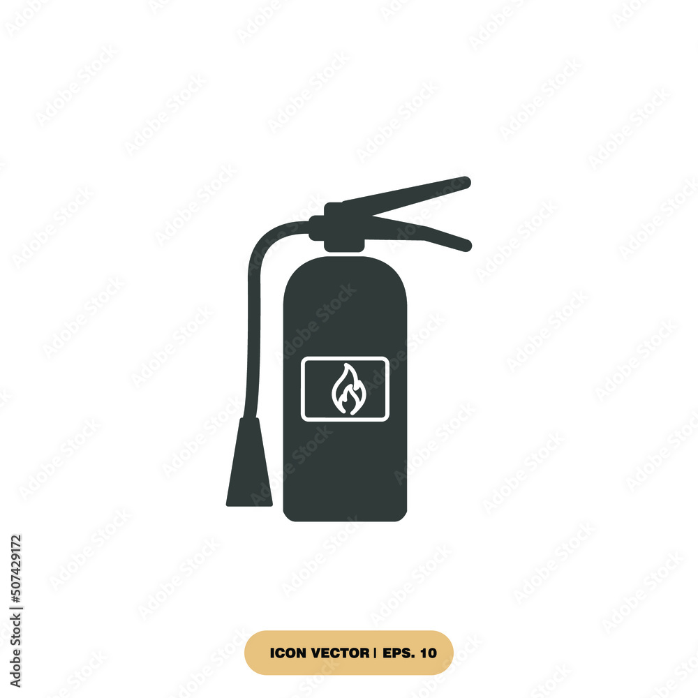 Fire extinguisher icons  symbol vector elements for infographic web