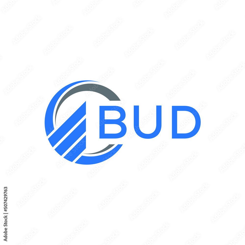 BUD Flat accounting logo design on white background. BUD creative initials Growth graph letter logo concept. BUD business finance logo design. BUD Flat accounting logo design on white background. BUD creative initials Growth graph letter logo concept. BUD business finance logo design.