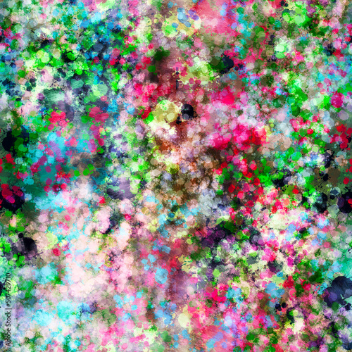 Abstract blurred seamless pattern Multicolored layered blots, splashes; strokes and scribbles on a seamless surface