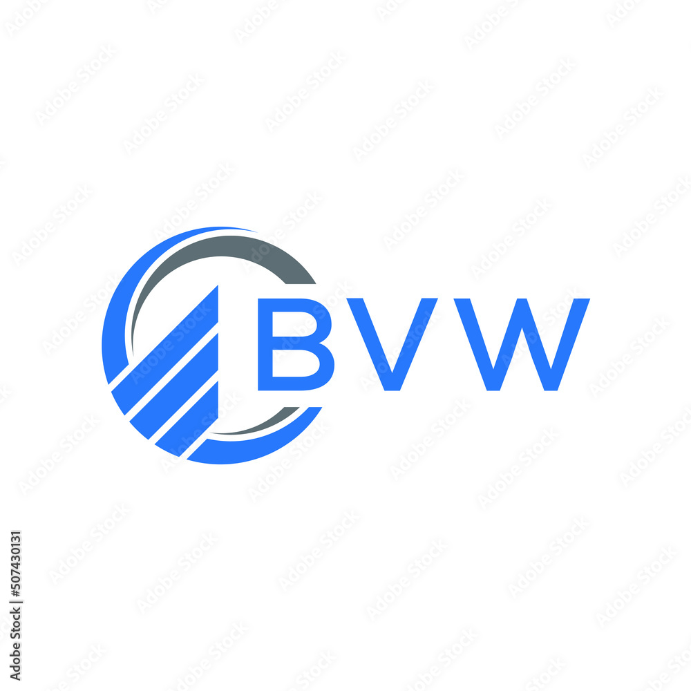 BVW Flat accounting logo design on white background. BVW creative initials Growth graph letter logo concept. BVW business finance logo design. BVW Flat accounting logo design on white background. BVW creative initials Growth graph letter logo concept. BVW business finance logo design.