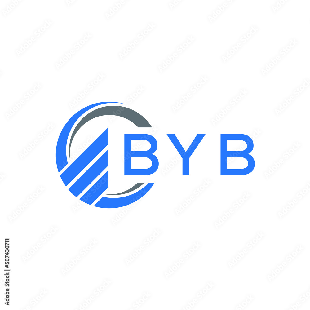 BYB Flat accounting logo design on white background. BYB creative initials Growth graph letter logo concept. BYB business finance logo design. BYB Flat accounting logo design on white background. BYB creative initials Growth graph letter logo concept. BYB business finance logo design.