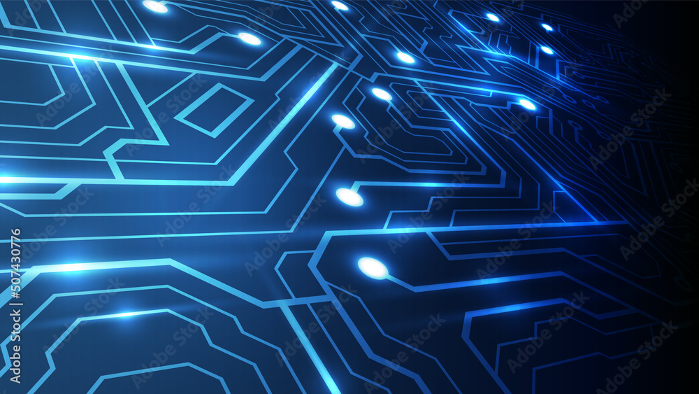 Obraz premium Abstract futuristic digital technology background. Illustration Vector