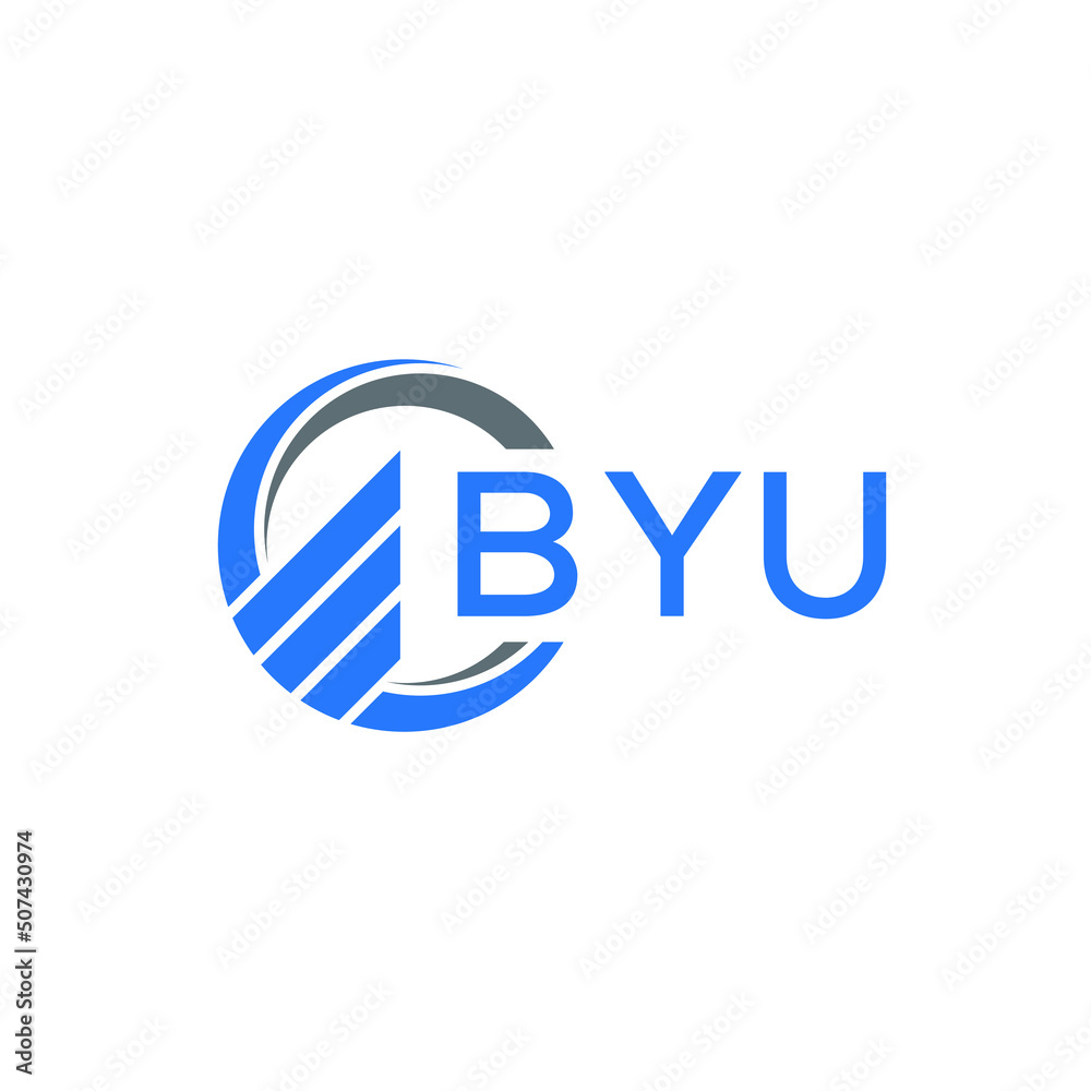 BYU Flat accounting logo design on white background. BYU creative initials Growth graph letter logo concept. BYU business finance logo design. BYU Flat accounting logo design on white background. BYU creative initials Growth graph letter logo concept. BYU business finance logo design.