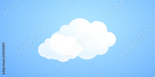 Cloud shape 3d cartoon illustration