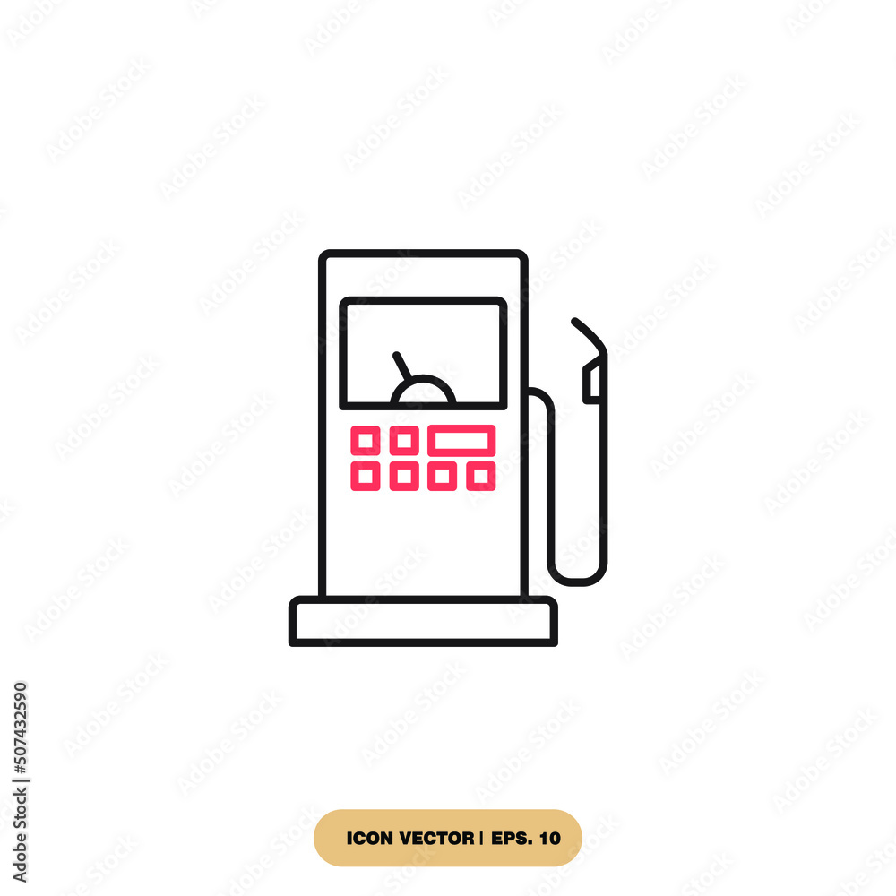 gas station icons symbol vector elements for infographic web gas station icons symbol vector elements for infographic web