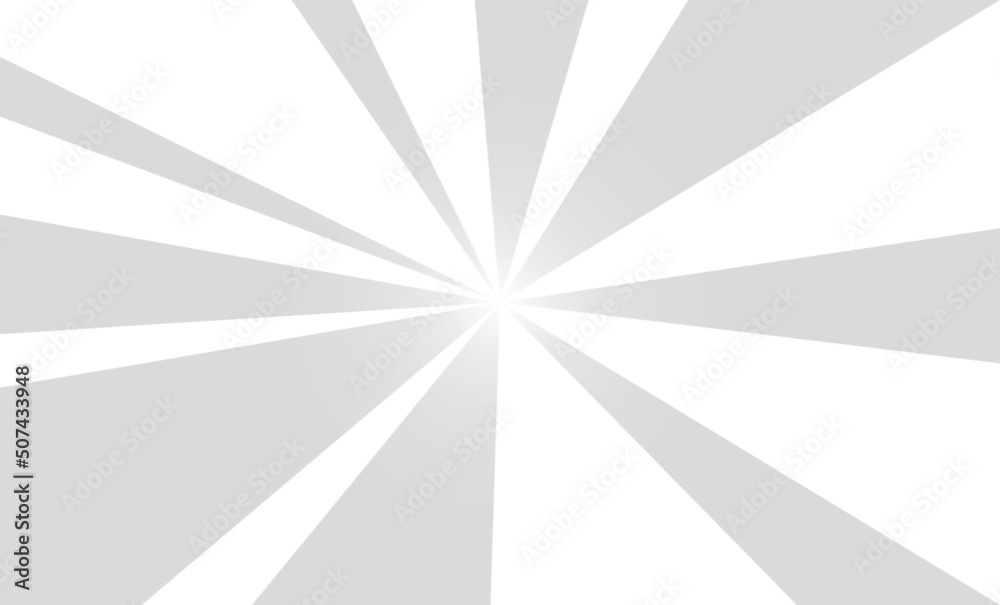 Vintage monochrome gray white ray sunburst pattern background vector design.  Wallpaper banner, social media, creative album, art cover editable layout illustration template.
