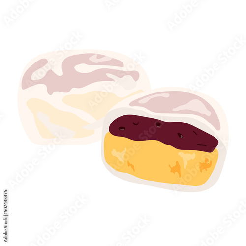 熊本の郷土料理　いきなり団子　ベクターイラスト