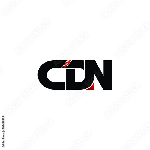 CDN letter monogram logo design vector
