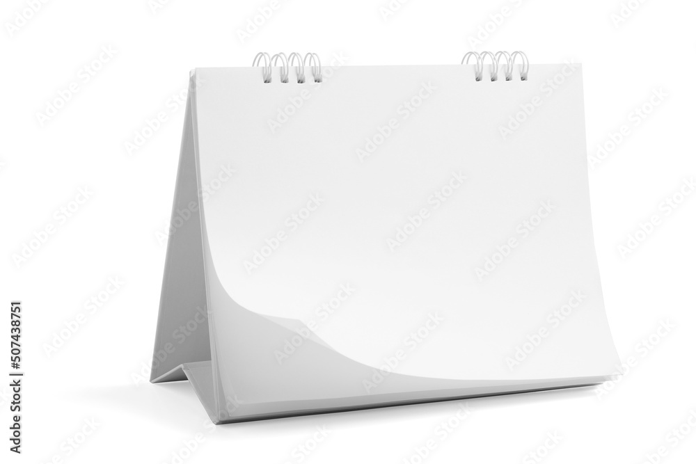 Blank desktop calendar isolated on white Blank desktop calendar isolated on white