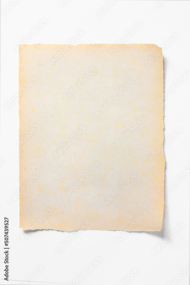Old paper texture sheet isolated on white Old paper texture sheet isolated on white