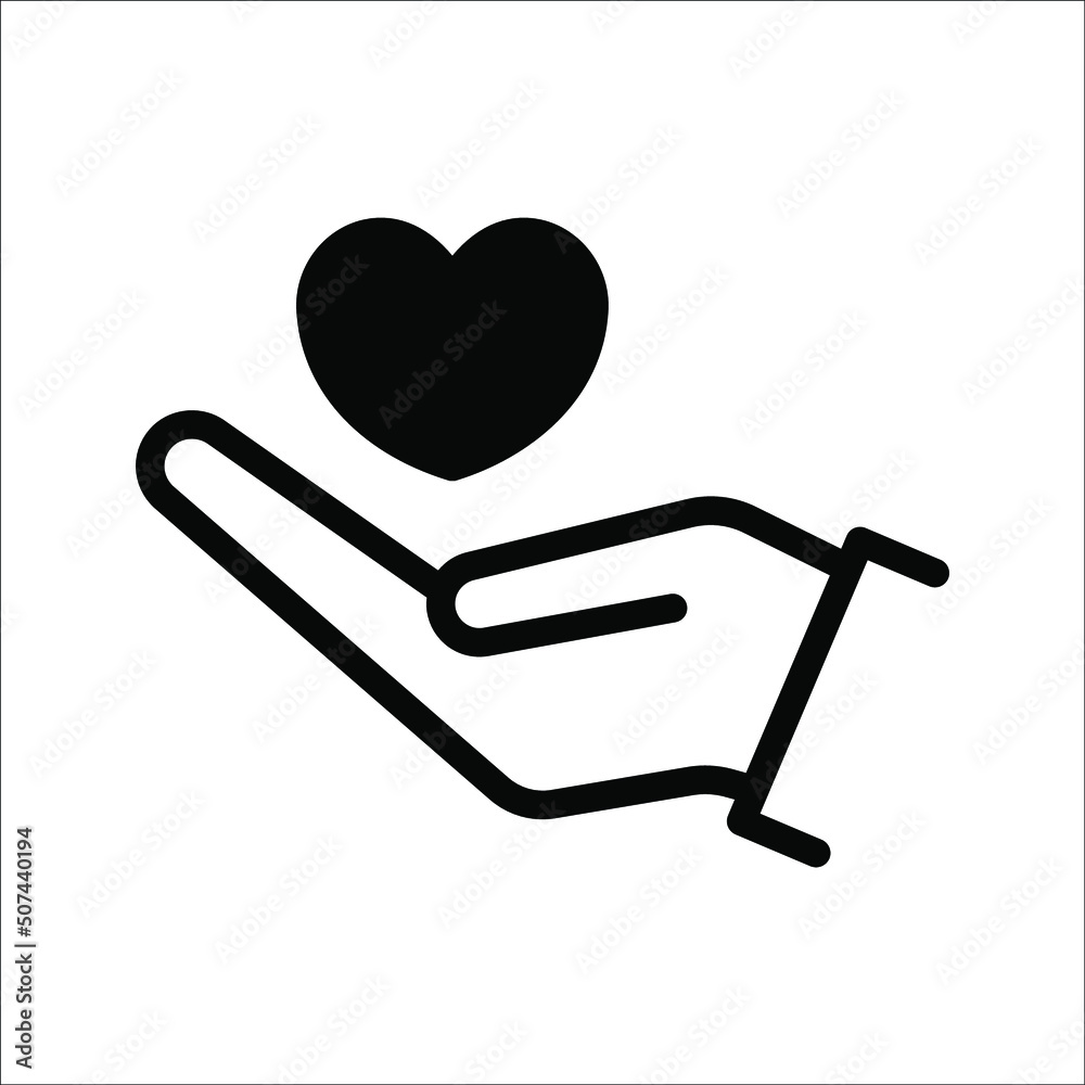 heart line health care symbol black icon on a white background. heart line health care symbol black icon on a white background.