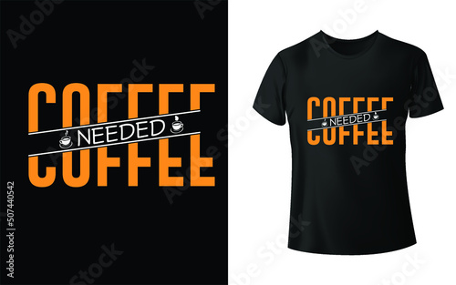 Coffee trendy t shirt design photo