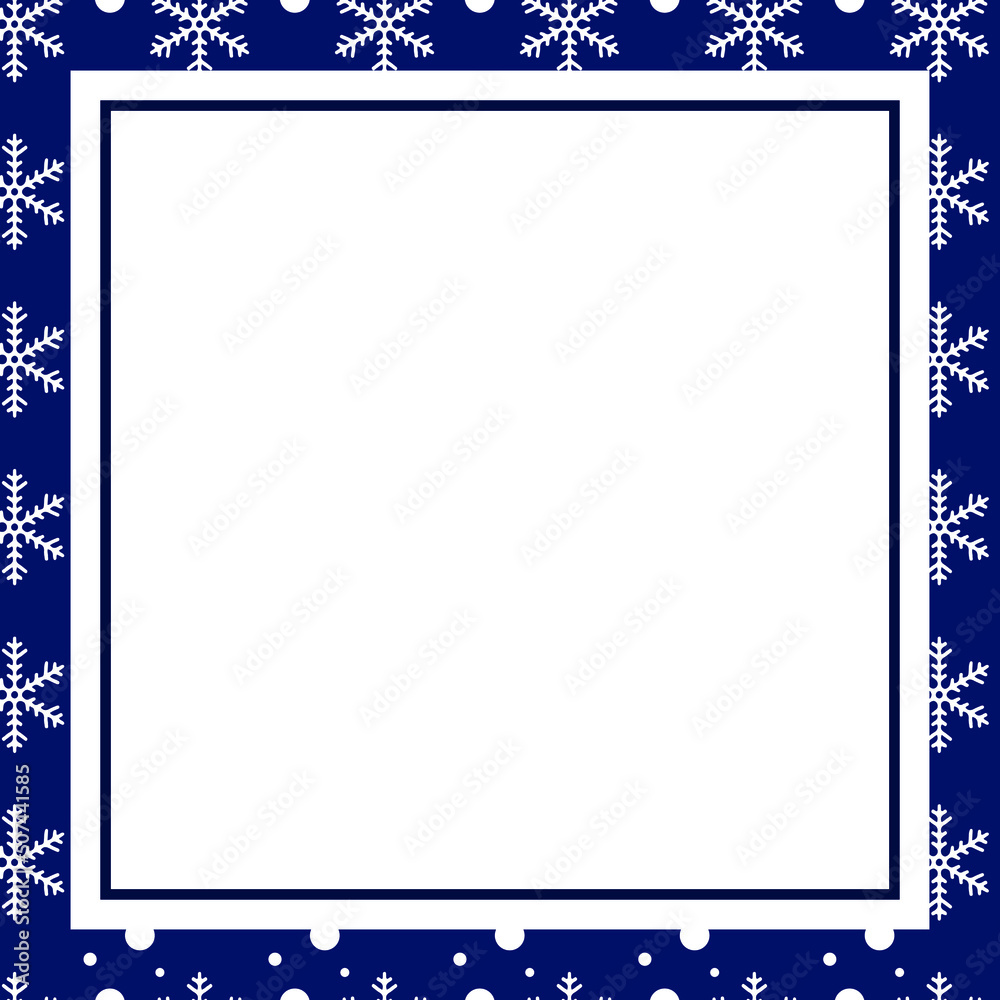 cartoon vector frame snowflakes for blank, price social media post or mock up , New Year or Christmas party invitation cartoon vector frame snowflakes for blank, price social media post or mock up , New Year or Christmas party invitation