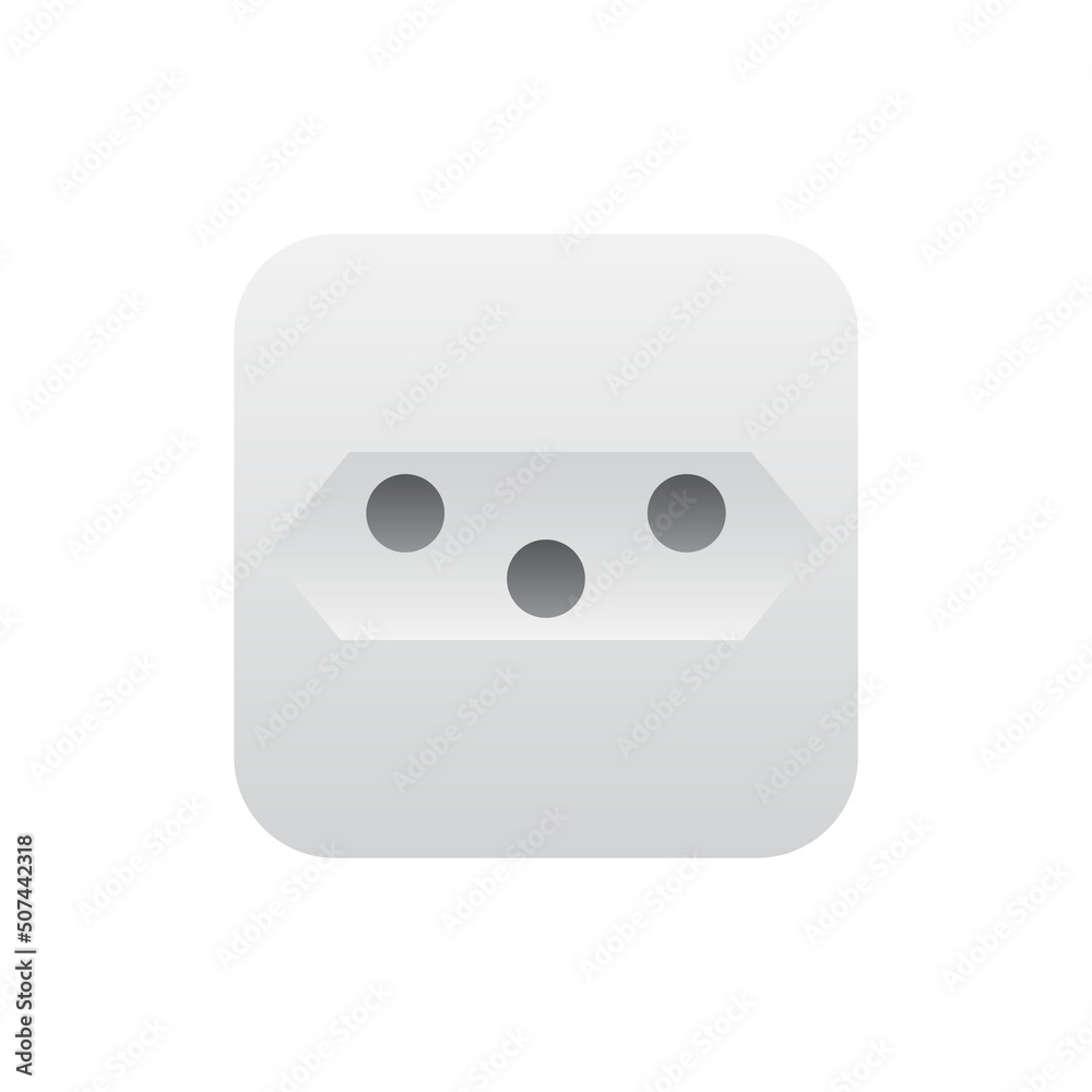 Realistic socket outlet icon, Vector. Realistic socket outlet icon, Vector.