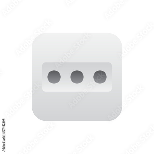 Realistic socket outlet icon, Vector.