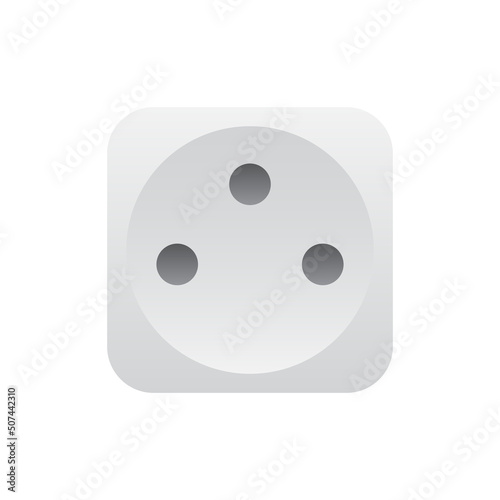 Realistic socket outlet icon, Vector.