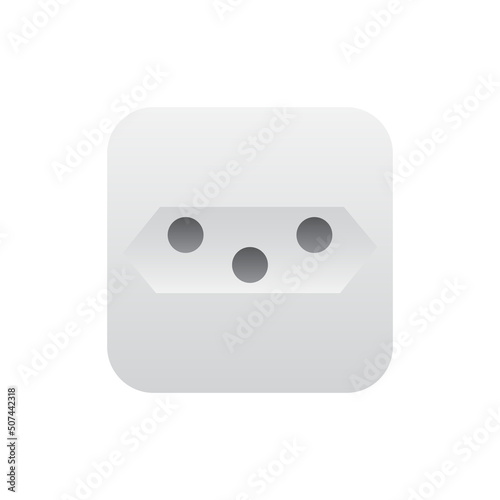 Realistic socket outlet icon, Vector.