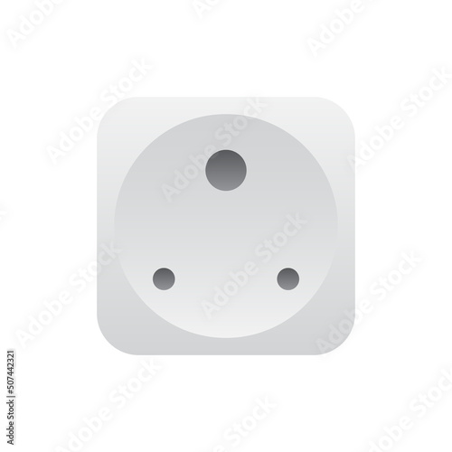 Realistic socket outlet icon, Vector.
