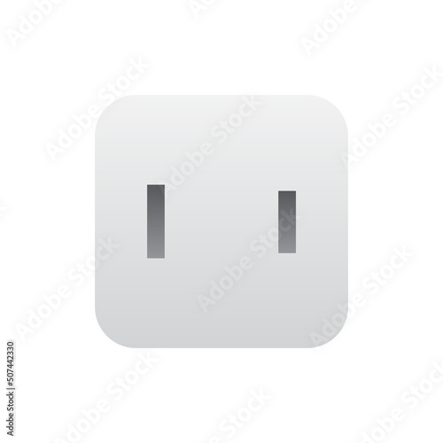 Realistic socket outlet icon, Vector.