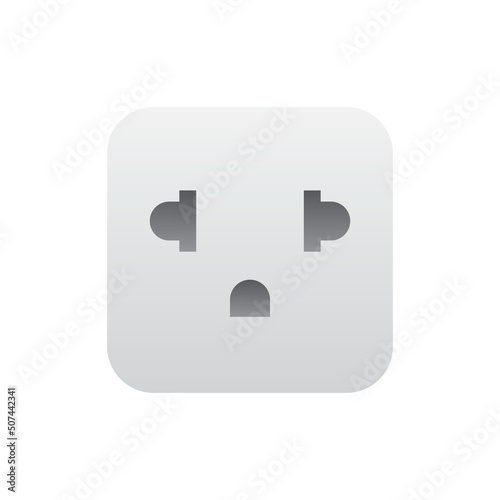 Realistic socket outlet icon, Vector.