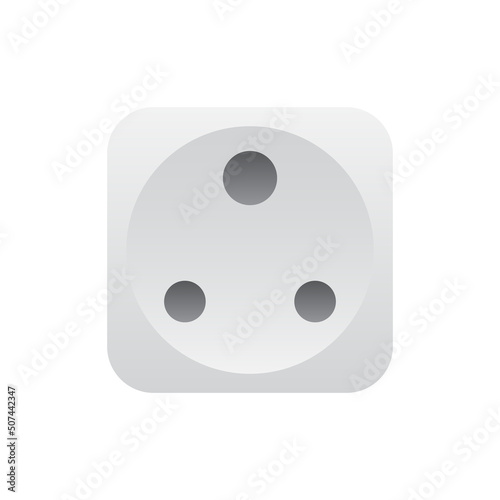 Realistic socket outlet icon, Vector.